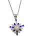 14k Gold Star of Bethlehem with Sapphire & Diamond Necklace